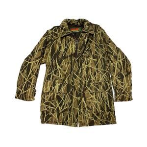 Avid Outdoor Mens Hunters Coat Size Medium Camouflage Removable Hood
